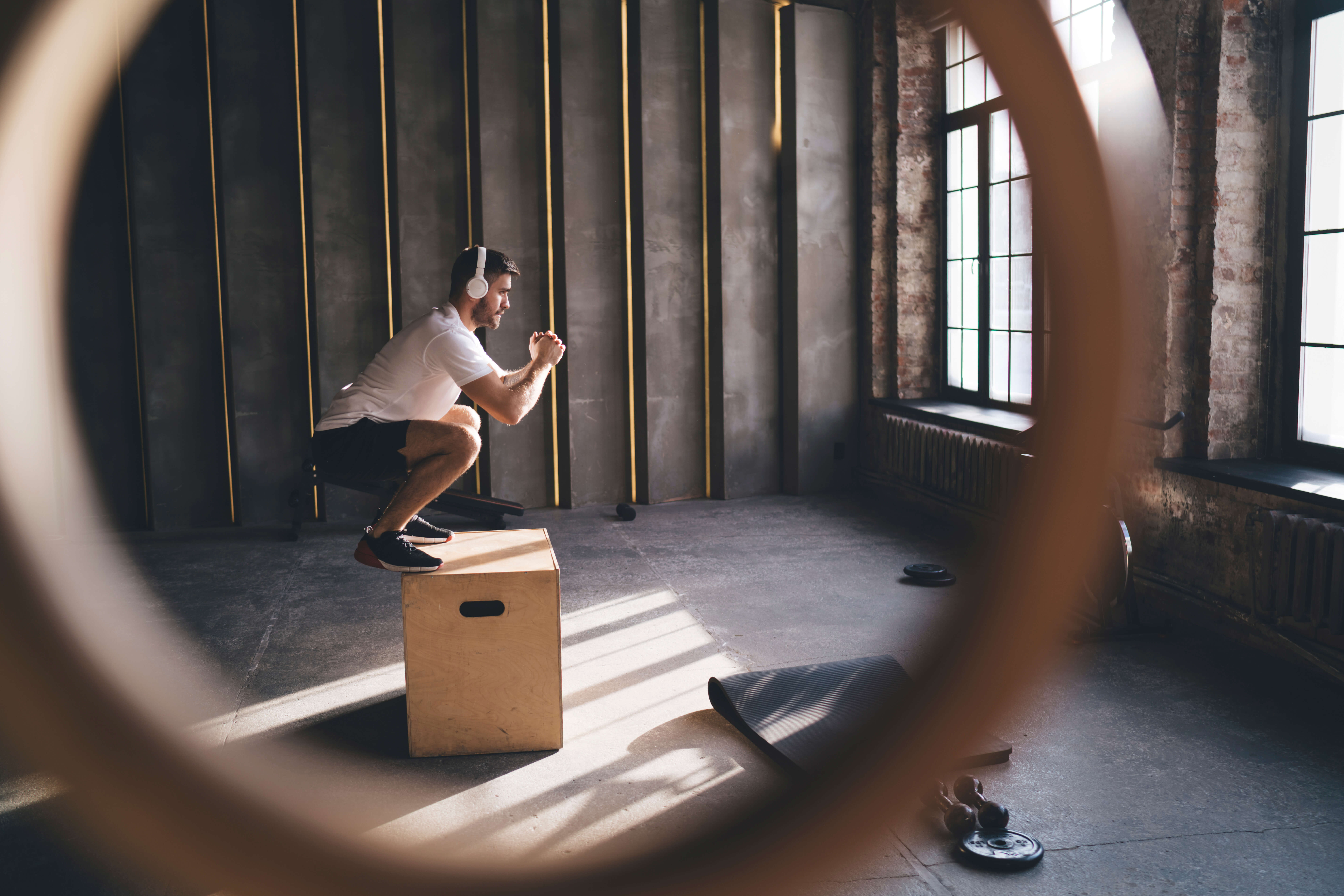 férfi a kiképzésben 