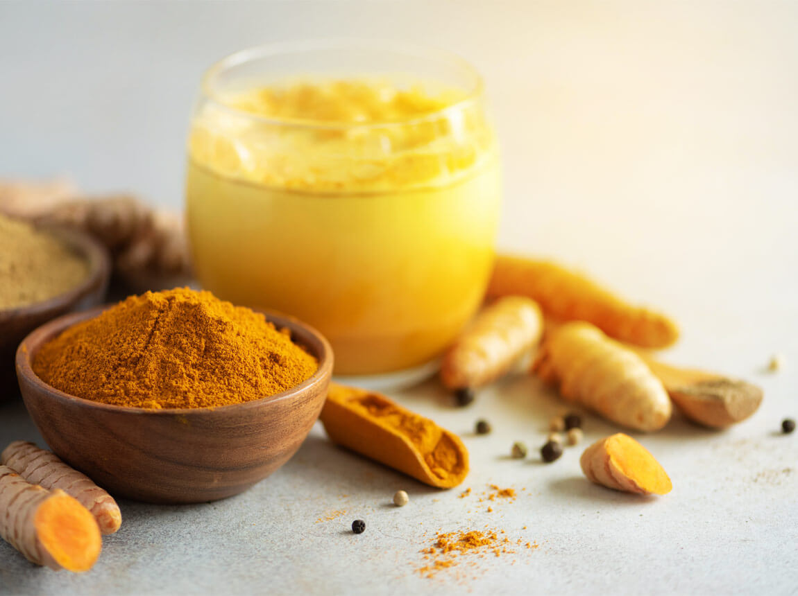 kurkuma, bors, gyömbér 