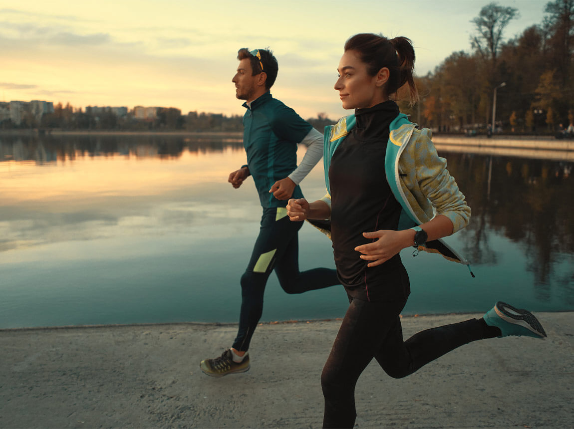 férfi és női - futóedzés 