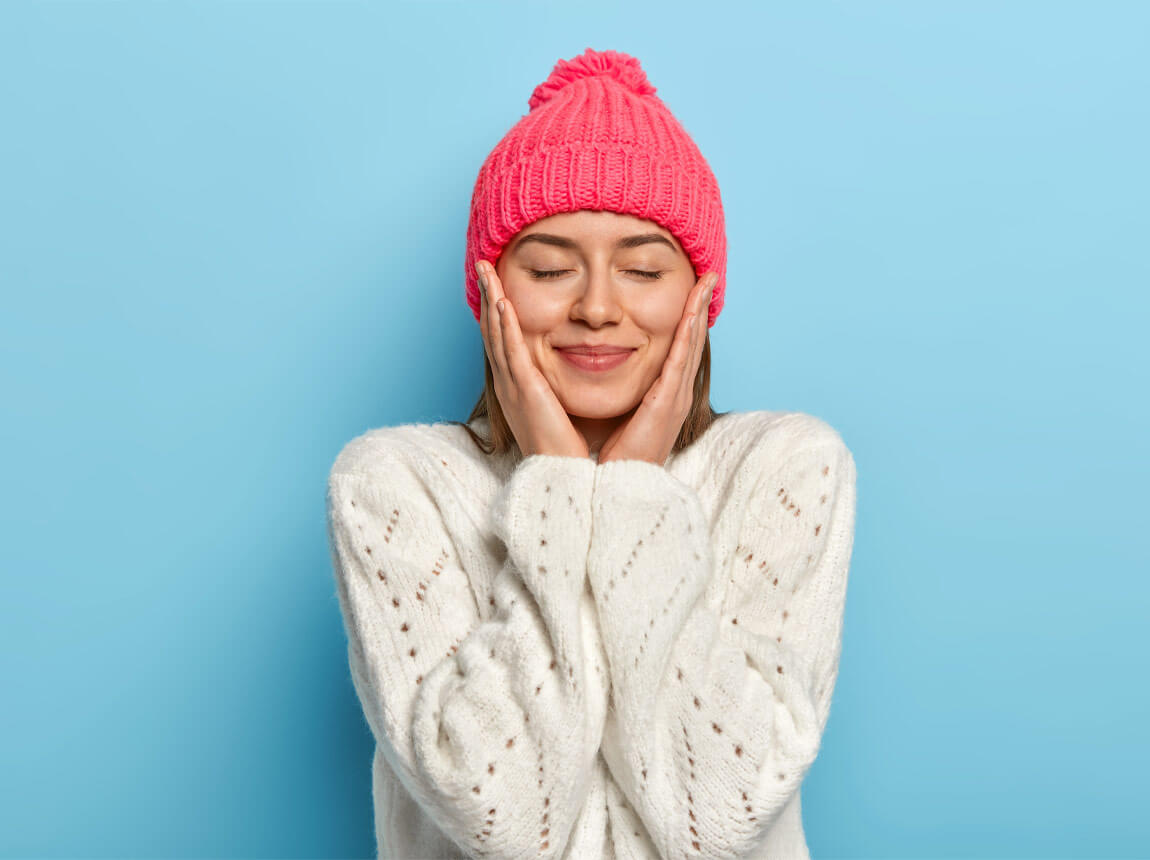 nő - gyönyörű bőr, tél