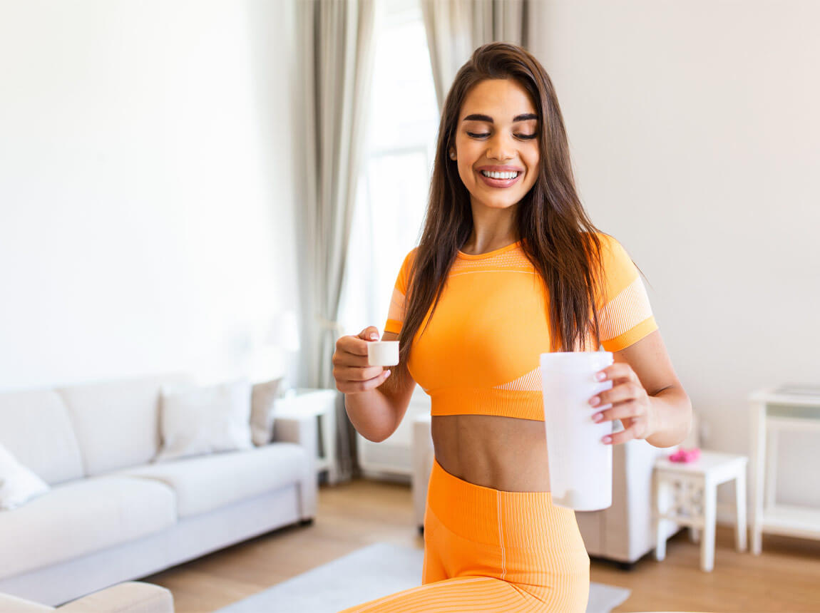 nő fehérje kiegészítéssel 