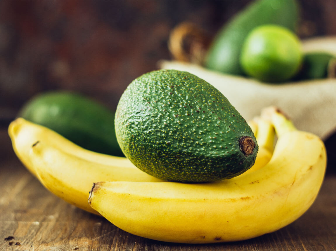 avokádó és banán 