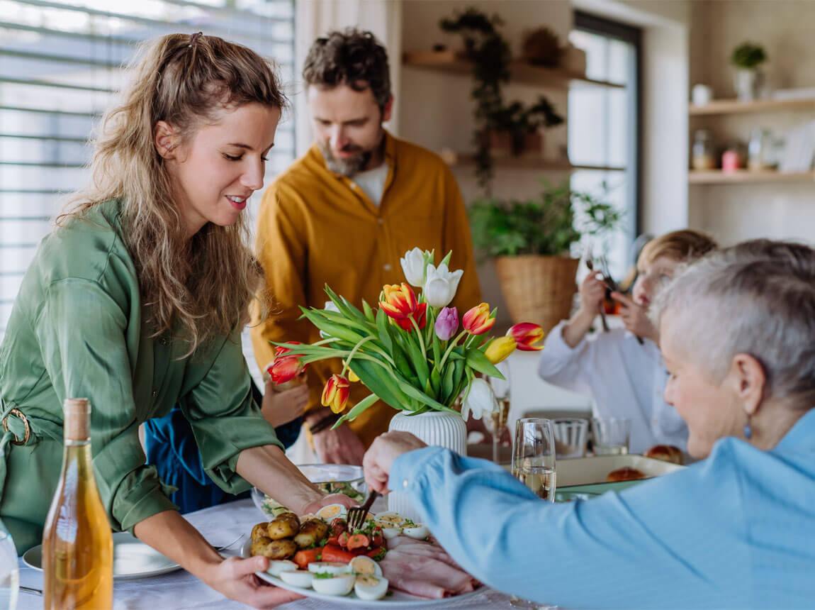 család a családi asztalnál 