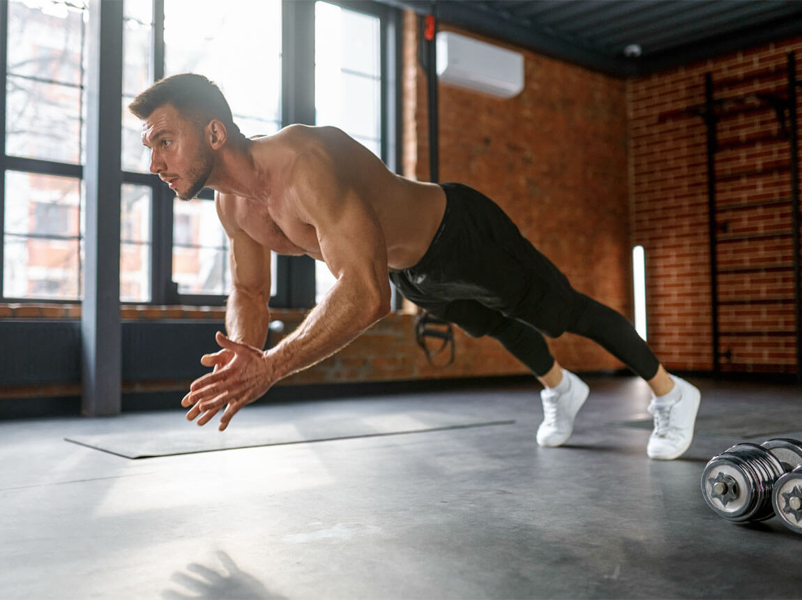 tapsos fekvőtámaszok