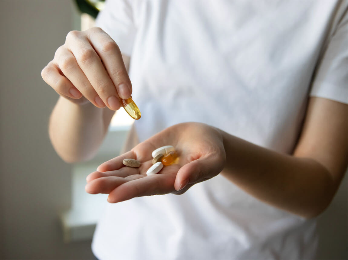 nő omega-3 kapszulával