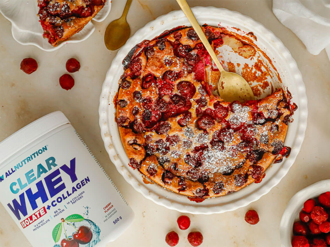clafoutis csereszny&eacute;vel &eacute;s Whey Cherry-vel