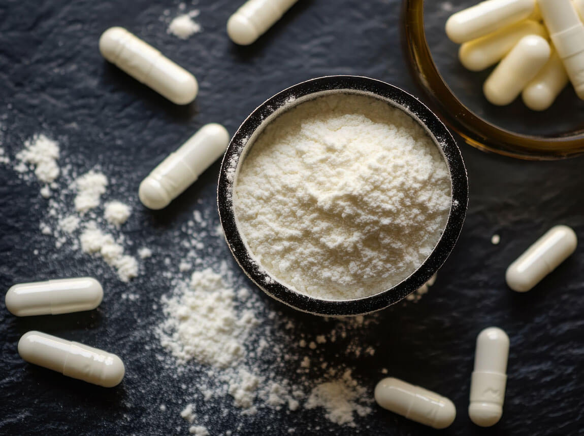 kreatin por és tabletta formájában