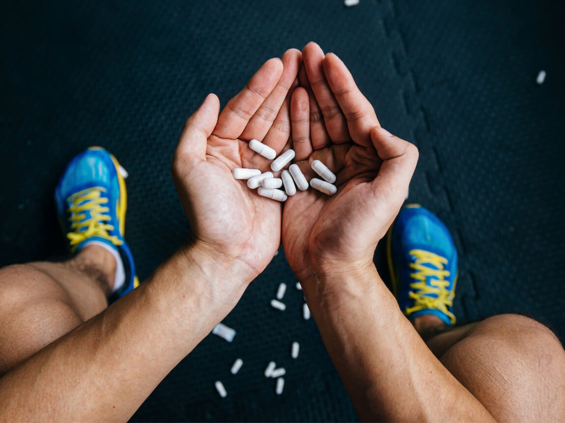 férfi, erősítő edzés - nitrogén-monoxid