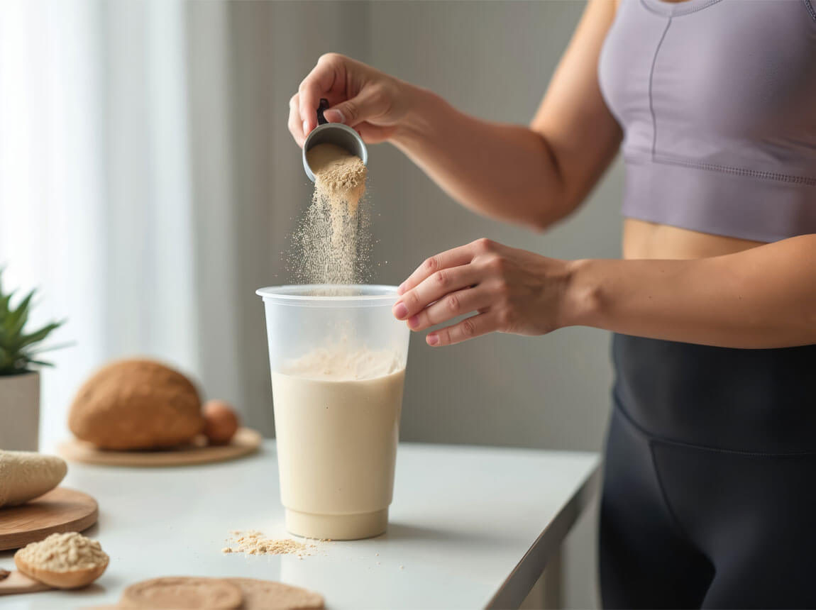 nő fehérje-szejkkel