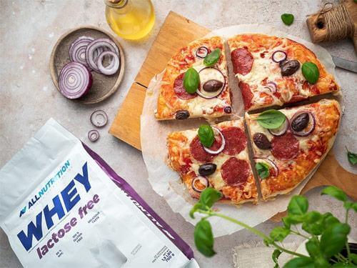 Protein pizza laktózmentes fehérjetáplálékkal