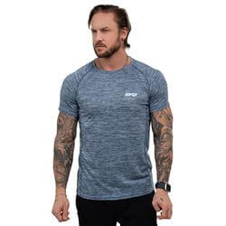 FÉRFI T-SHIRT DRY Blue Melange