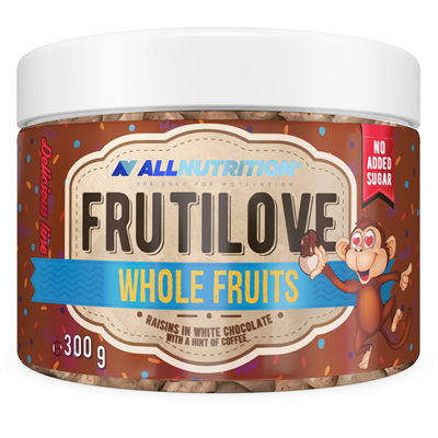 ALLNUTRITION FRUTILOVE WHOLE FRUITS - RAISINS IN WHITE CHOCOLATE WITH A HINT OF COFFE