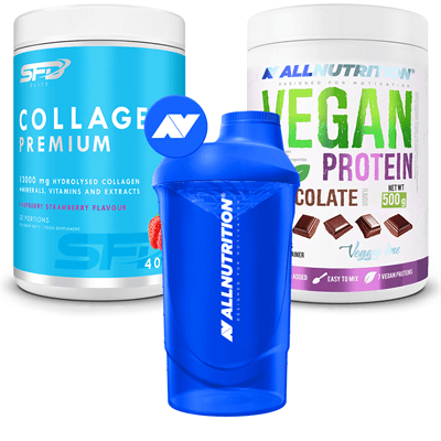 ALLNUTRITION SFD Collagen Premium 400g+Vegan Protein 500g+Shaker