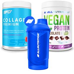 SFD Collagen Premium 400g+Vegan Protein 500g+Shaker