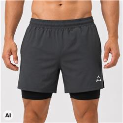 Runner 2 az 1-ben rövidnadrág GRAPHITE
