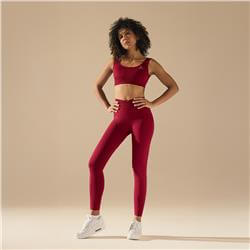 LEGGINGS +Top BASIC V-WAIST BURGUNDY