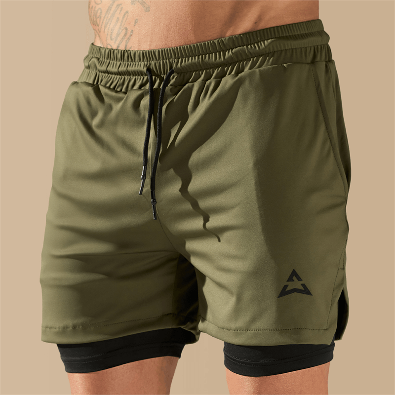 Allwear 2 az 1-ben rövidnadrág OLIVE