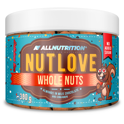 ALLNUTRITION NUTLOVE WHOLENUTS ALMONDS IN MILK CHOCOLATE AND CINNAMON