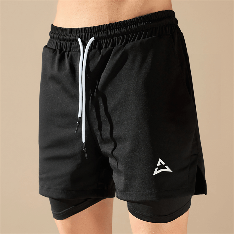 Allwear 2 az 1-ben rövidnadrág BLACK