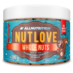 NUTLOVE WHOLENUTS ALMONDS IN MILK CHOCOLATE AND CINNAMON