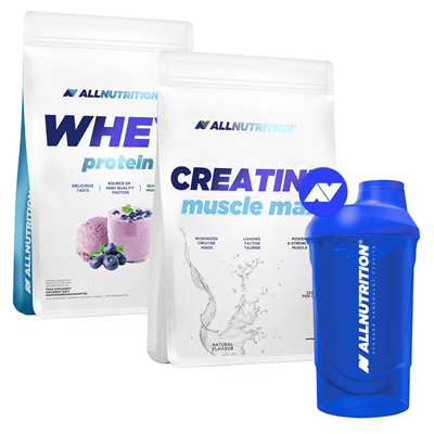 ALLNUTRITION Whey Protein 908 + Creatine Muscle Max 1000g + Shaker