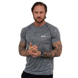 FÉRFI T-SHIRT DRY Black Melange